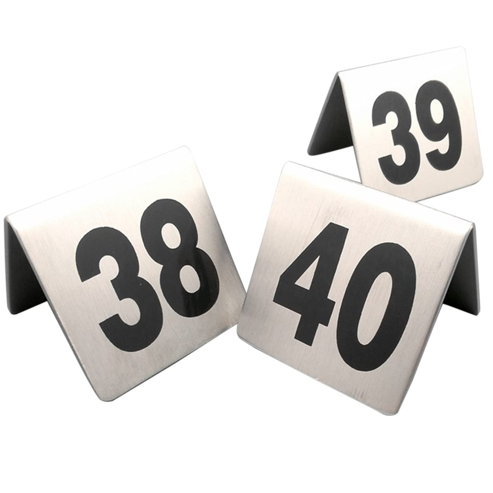 Número de mesa 1-20/1-50/1-100, etiquetas numéricas doble cara, forma V, for restaurante, bar, cafetería, bodas, lugar, marcador, tarjetas lugar/1 a 100(1 to 100)