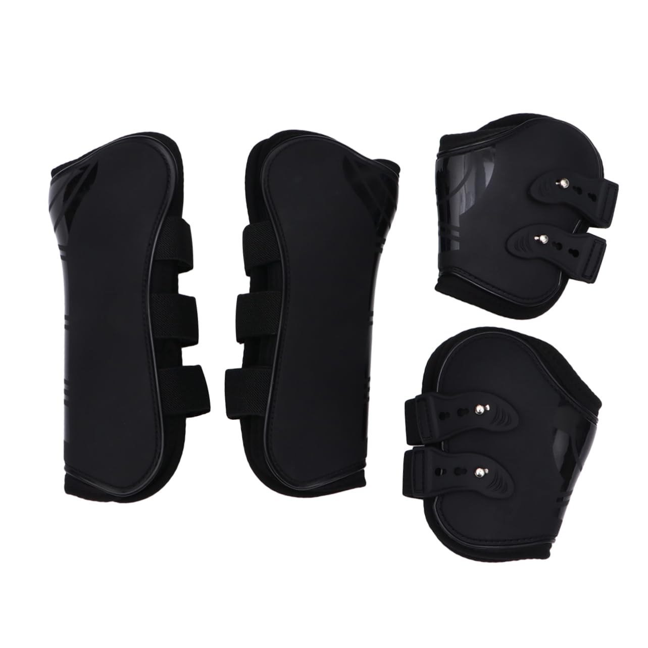 COLLBATH Protectores para Patas de Caballo Equipo Ecuestre Talla XL Negro | 2 Pares, Pu de Alta Elasticidad, Ajuste Cómodo y Antideslizante, Tamaño Xl para Uso en Patas de Caballo