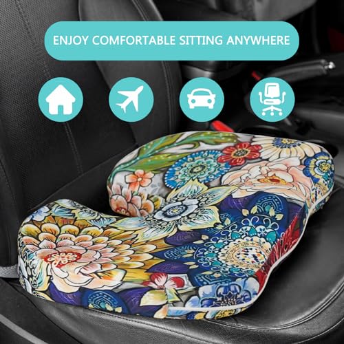 Image of Tailbone Pain Relief Cushion, Memory Foam Seat Cushion for Coccyx Sciatica Pain Pressure Relief Office Desk Chair