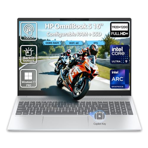 Image of 16 Inch Laptop Touchscreen Computer, 16 inch IPS 2K Touch Screen Business Laptop AI PC, 15th Gen Intel Core Ultra 9 (16-Cores), 32GB DDR5 RAM 512GB SSD, Windows 11 Pro, Backlit Keyboard, Number Pad