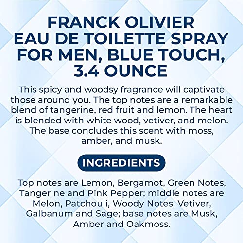 Franck Olivier Eau De Toilette Spray For Men, Blue Touch, 3.4 Ounce #TOP7