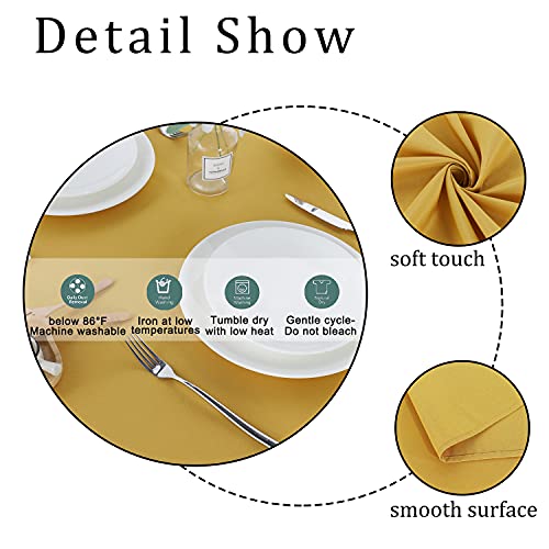 Fitable Rectangle Tablecloth 60X84 Inch Tablecloth Stain And Wrinkle Resistant Washable Polyester Table Cloth, Decorative Fabric Table Cover For Dining Table, Buffet Parties And Camping Yellow #TOP4