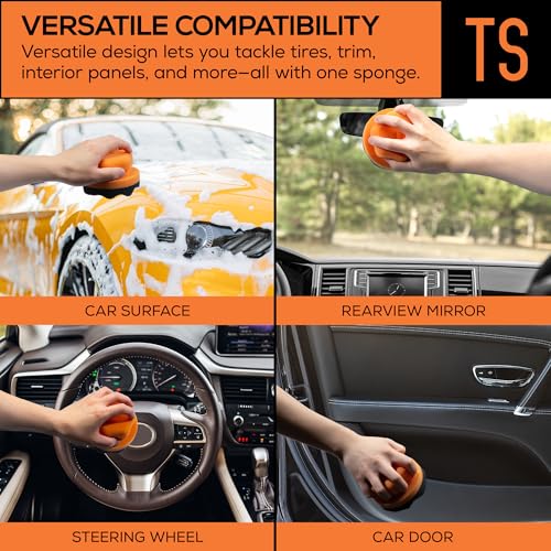 Image of Suds Lab TS Tire Shine Applicator - Reusable Foam Applicator for Tire Treatments - Use with Tire Gel, Tire Shine, Tire Wet, Tire Balm, and More!