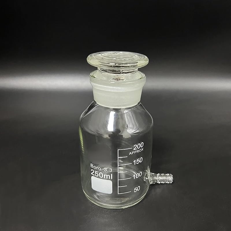 Frasco de reactivo, Boca Ancha, Tubo Inferior, Transparente, Vidrio borosilicato 3.3, Frasco Aspirador de Laboratorio(10000mL)