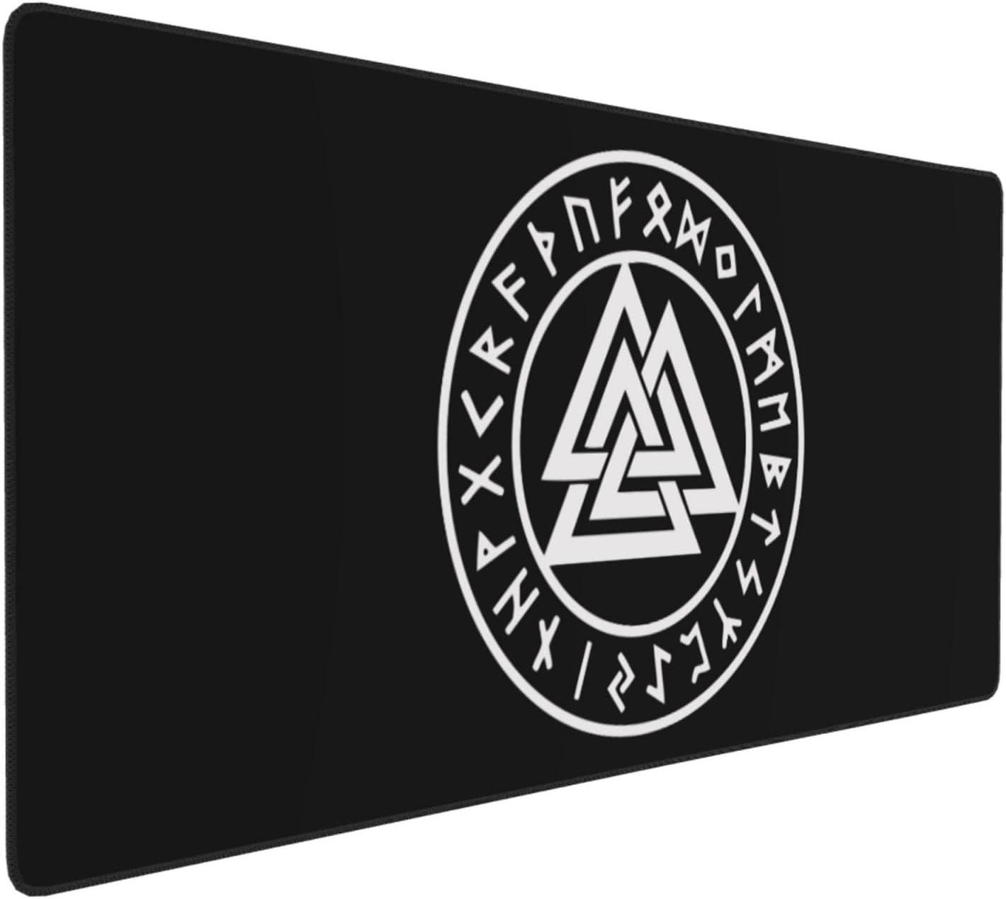 Viking Age Symbol Norse Warrior,Large Mouse pad, Non-Slip Rubber Base Mouse pad, 16x35.5 inches