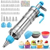 167 Pcs Cake Decorating Kit, Dessert Piping Syringe And Icing Tips Set, Icing Dispenser Tool, Cupcake...