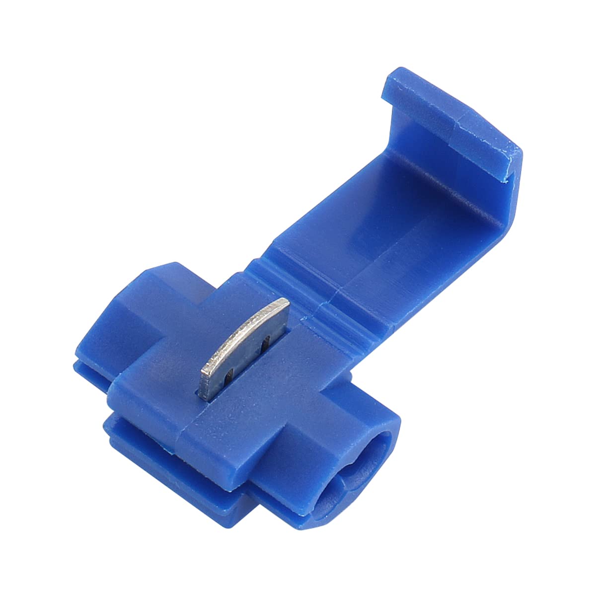 BAOMAIN Solderless Wire Quick Splice Connector, 16–14 AWG Blue IDC Electrical Wire Tap, Insulated Wiring Splice, 100 Pack KT802P3-B