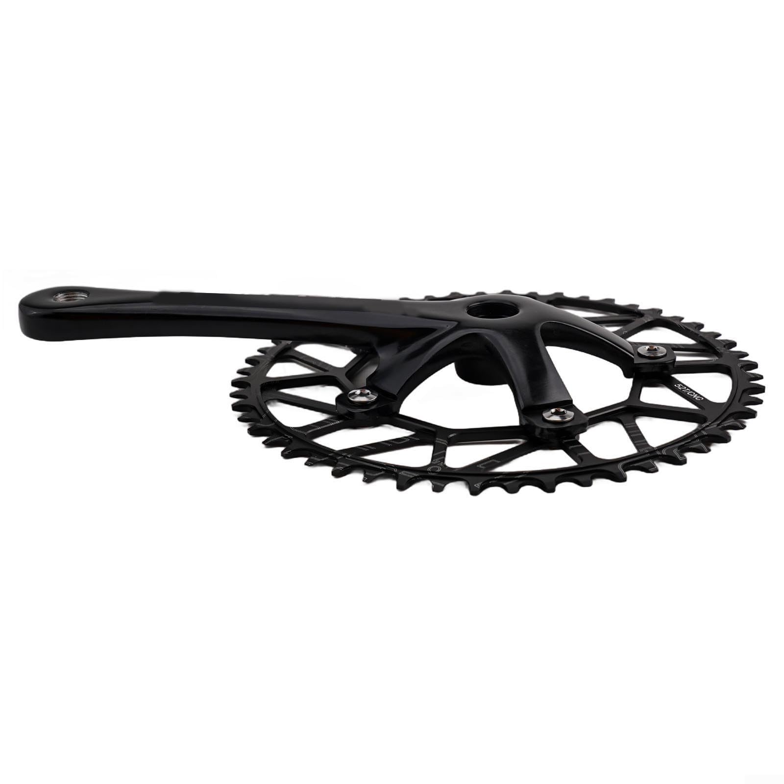 AL6061 Mechanizm korbowy do roweru, kwadratowy otwór, 170 mm, z obrabianą CNC, 130BCD, wąska szeroka tarcza łańcuchowa, 48-56T, do składanego roweru szosowego, górskiego (54T)