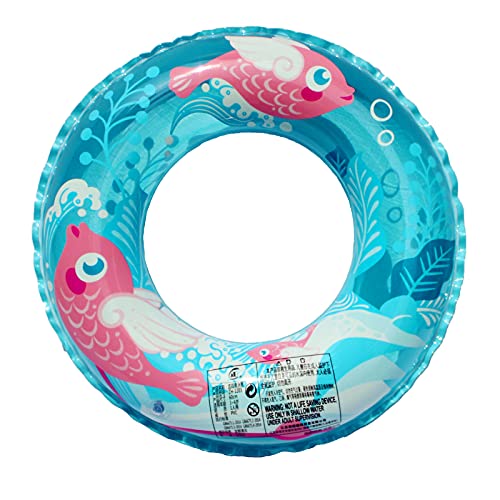 Yeah-hhi Bague De Natation Piscine Gonflable Flottante Jouets Tube De Piscine Drôles Radeau De Piscine D'été pour La Piscine, Le Lac, L'extérieur, La Plage,Bleu,19.6 in Cover