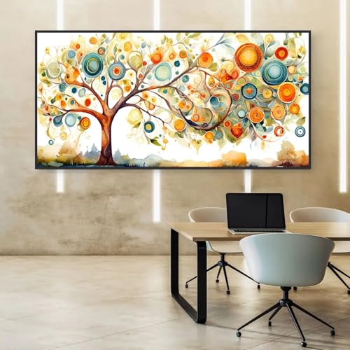 Peinture sur toile arbre de vie design haut de gamme pour grand mur