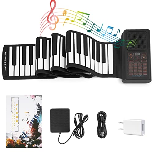 Preescolar, Toy SEASKY Piano Portátil De 88 Teclas, Piano Enrollable Plegable Flexible con 128 Ritmos/128 Tonos/Bluetooth/Altavoz/Midi para Niños Principiantes Piano De...