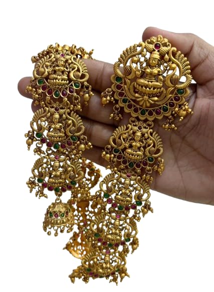 KGR Splash Southern Bling Jewelery Choti Jadai Billai Indian Pin Decoration,Hair Brooch With Hook Wedding Bridal Jewellery For-image-30