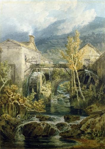 Impression sur toile Turner le vieux moulin pour salon élégant