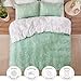 Love's cabin Comforter King Size Set - Sage Green King Comforter Set, 3 Pieces Cute Floral Bedding Sets for All Seasons,1 Soft Reversible Botanical Flowers Comforter and 2 Pillow Shams