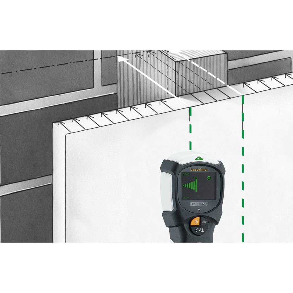 Laserliner Rilevatore di tubi e cavi MultiScanner Plus 080.967A Profondità rilevamento max 120 mm Adatto per metalli fe