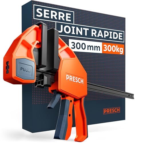 Presch Serre joint menuisier 300mm - Serre joint rapide avec force de serrage 300kg pour...