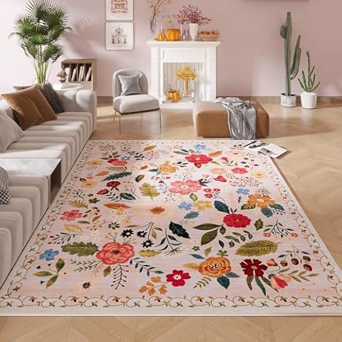 Rugcomf 5x7 Washable Area Rug Cover