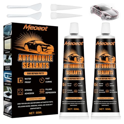 Meoeot Colle a Pare Brise Voiture, Colles Carrosserie Voiture Noir, Colle pour Joint Pare Brise Adapté au Scellement des Carrosseries et Métal Autocollant,...