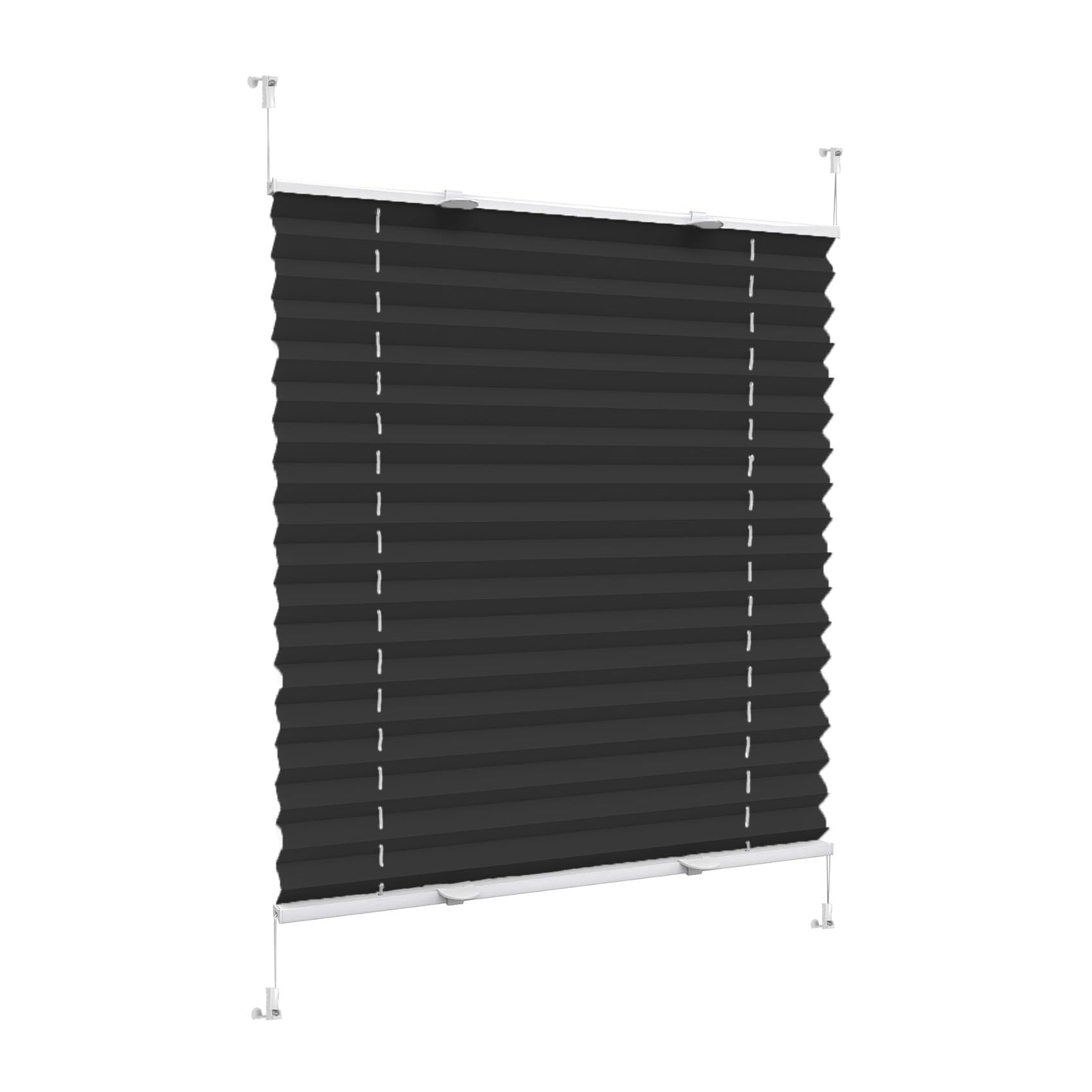 Temporary Blinds, Blinds Curtains, 50 x 180 cm Light Filtering, Privacy Protection, Blind Light Filtering Shade Includes All Assembly Parts, for Bedroom Bathroom Kitchen, Black