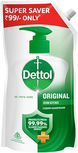 Dettol Liquid Handwash Refill – Original Hand Wash- 675ml | Germ Defence Formula | 10x Better Germ Protection