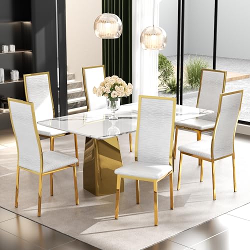 Modern Dining Chairs Set of 6 with Cushions