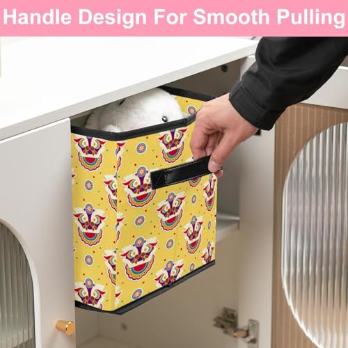 Boîte de rangement lion pliable motif rigolo pour maison - 7