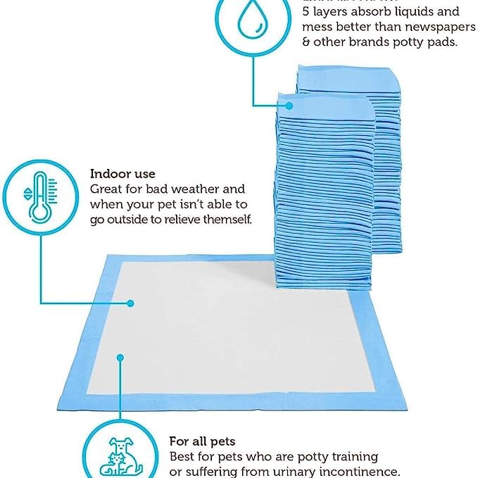 Bulldogology Pee and Potty Trainin1g Pads XL Size 80 Sheet Pack XLarge Size Pads Suitable for Puppies & All Large Dogs Leek Proof (Sheet Size 90 * 60 CM) Blue Color Pads 2