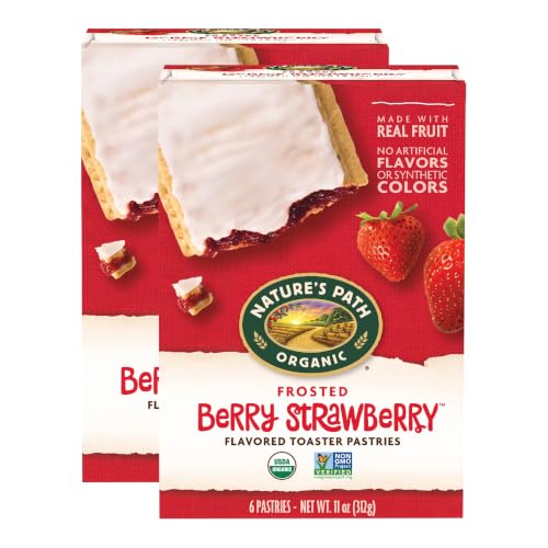 Nature's Path Organic Frosted Berry Strawberry Toaster Pastries, 11 oz (Pack of 2), Non-GMO
