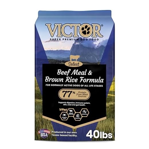 Victor Super Premium Dog Food – Select - Beef Meal & Brown Rice Formula – Gluten Free Beef Meal Dry Dog Food for All Normally Active Dogs of All Life Stages, 40 lbs