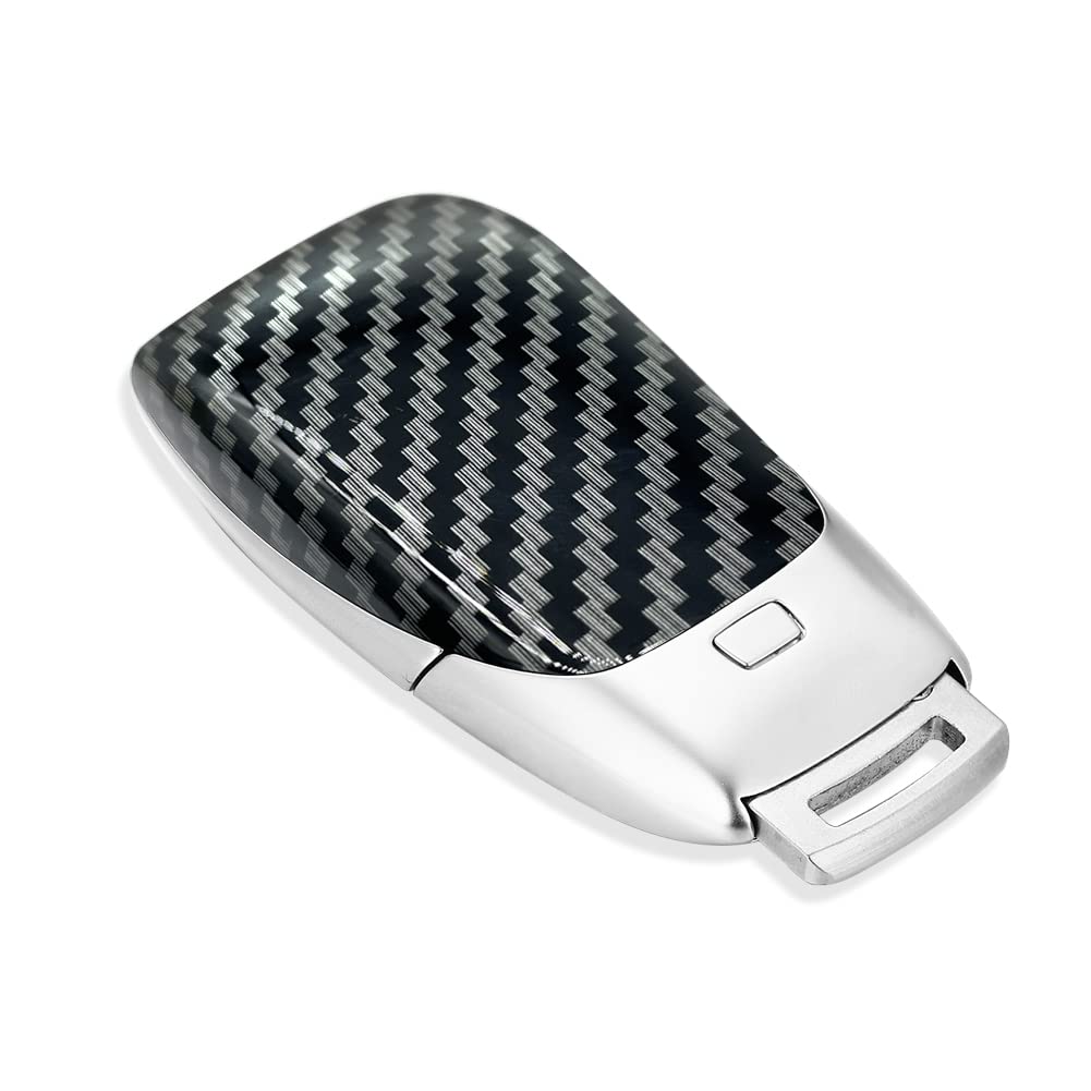 KENDDEEL Carbon Fiber Texture Key Shell Fob Battery Cover Carbon Fiber Key Cover Compatible with Mercedes-Benz A220 E63S E-Class CLS Class 2019-2021, Black