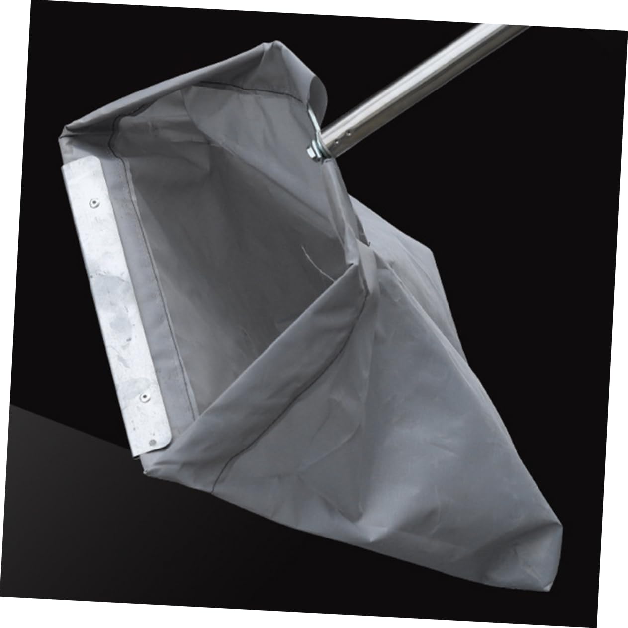 GOOHOCHY Large Cloth Dustpan with Long Handle Windproof Outdoor Garbage Holder for Efficient Leaf Collection Durable Reinforced Design for Sanitation Workers