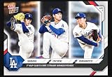 2026 -ToppsNow Shohei Ohtani Roki Sasaki Yoshinobu Yamamoto #42 -Dodgers 1st Club to Start 3 Consecutive Japanese Pitchers - Baseball Trading Card- Los Angeles - Card Shipped in Protective Screwdown Holder.