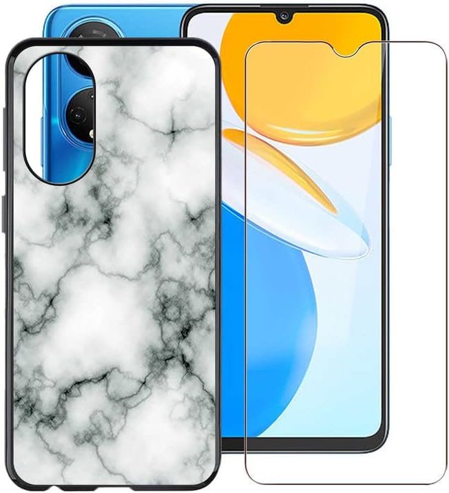 Funda de teléfono para Honor X7 (6.74 pulgadas) con 1 protector de pantalla de vidrio templado, protección de cuerpo completo, ultra delgada, suave,