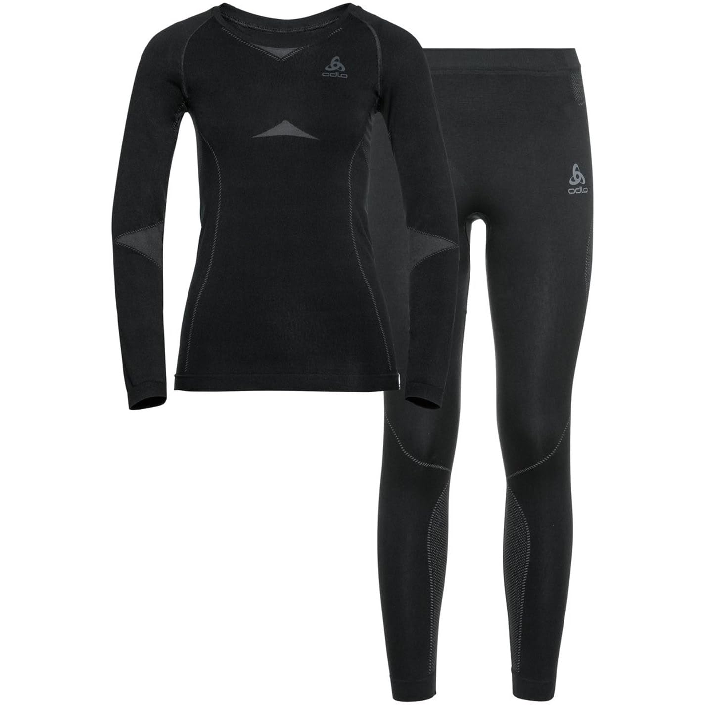 Odlo Fundamentals Performance Warm Women's Functional Underwear Set, black - odlo graphite grey, XS