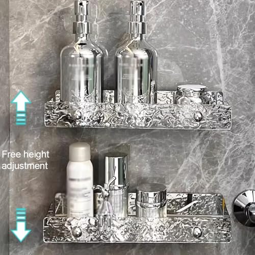 Étagère de douche design double layer en métal résistant à l'humidité