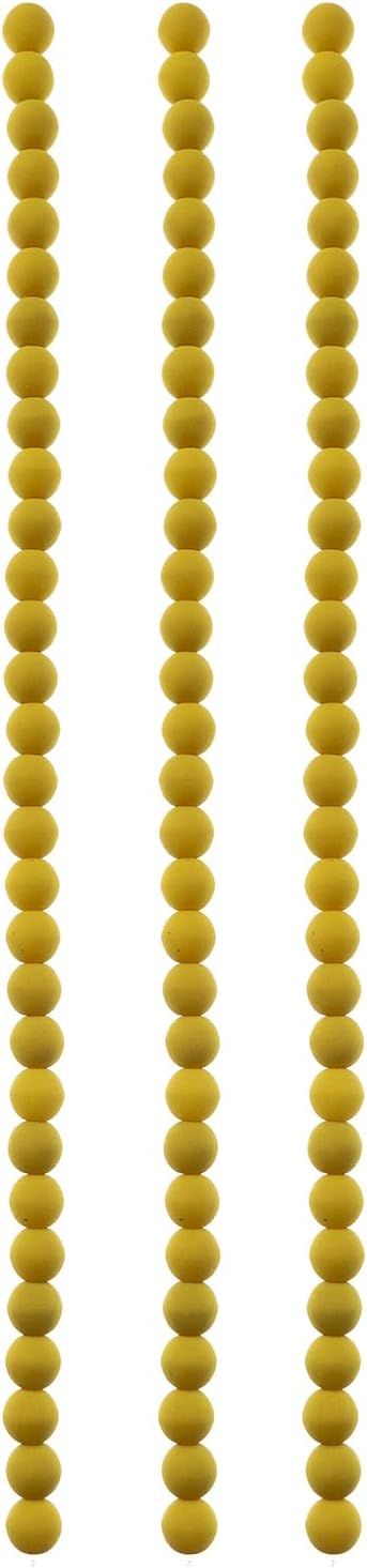 John Bead Czech Glass Beads Strand 6mm White Alabaster Velvet Yellow Green, 90pcs