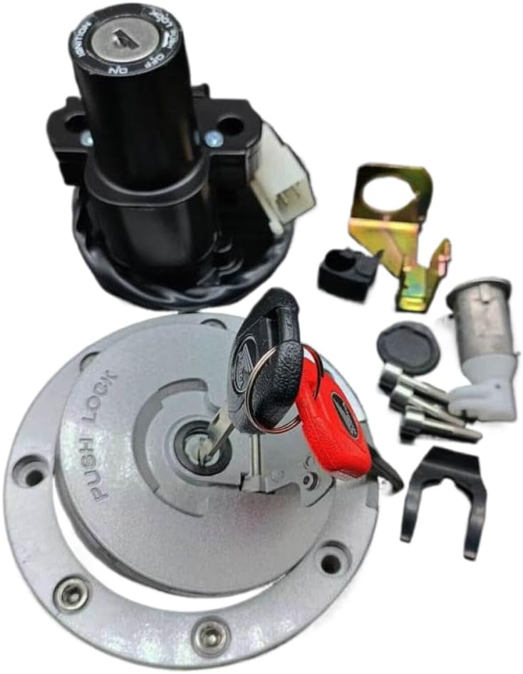 Ignition Switch Gas Cap Seat Key Lock Set Compatible with Deauville NT650V 98-05 NT700V 06-10 ST1300 Pan-European 03-11