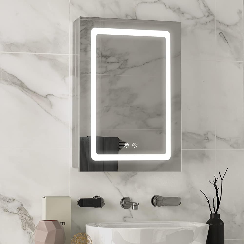 Janboe Illuminated Led Mirror for Bathroom Made of