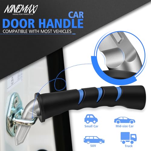 NINEMAX Einstiegshilfe Auto Senioren, Ausstiegshilfe Auto für Ältere Menschen, Haltegriff Autogriff Zum Aussteigen Mobilitätshilfe Grip Helfer, 1 Stück(Schwarz)