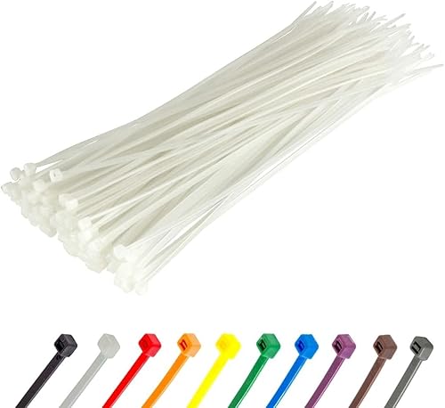 Miniatura 157 de GTSE - Paquete de 100 bridas con cremallera de 20.3 cm, color plateado/gris, 8.06 kg de resistencia, bridas de nailon grises resistentes a los rayos