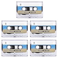 5 Stück Audio Kassetten Leer, Rauscharm Audiokassetten,Musikkassette,Musikkassetten,Leere Kassetten,Geeignet für Vorlesungen, 86 Min,Seminare und tägliche Aufzeichnungen