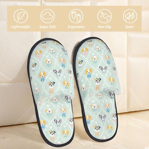 Different Breeds Of Dogs Print House Slippers For Women And Men,Soft Slippers With Memory Foam,Non-Slip Indoor Home Shoes2
