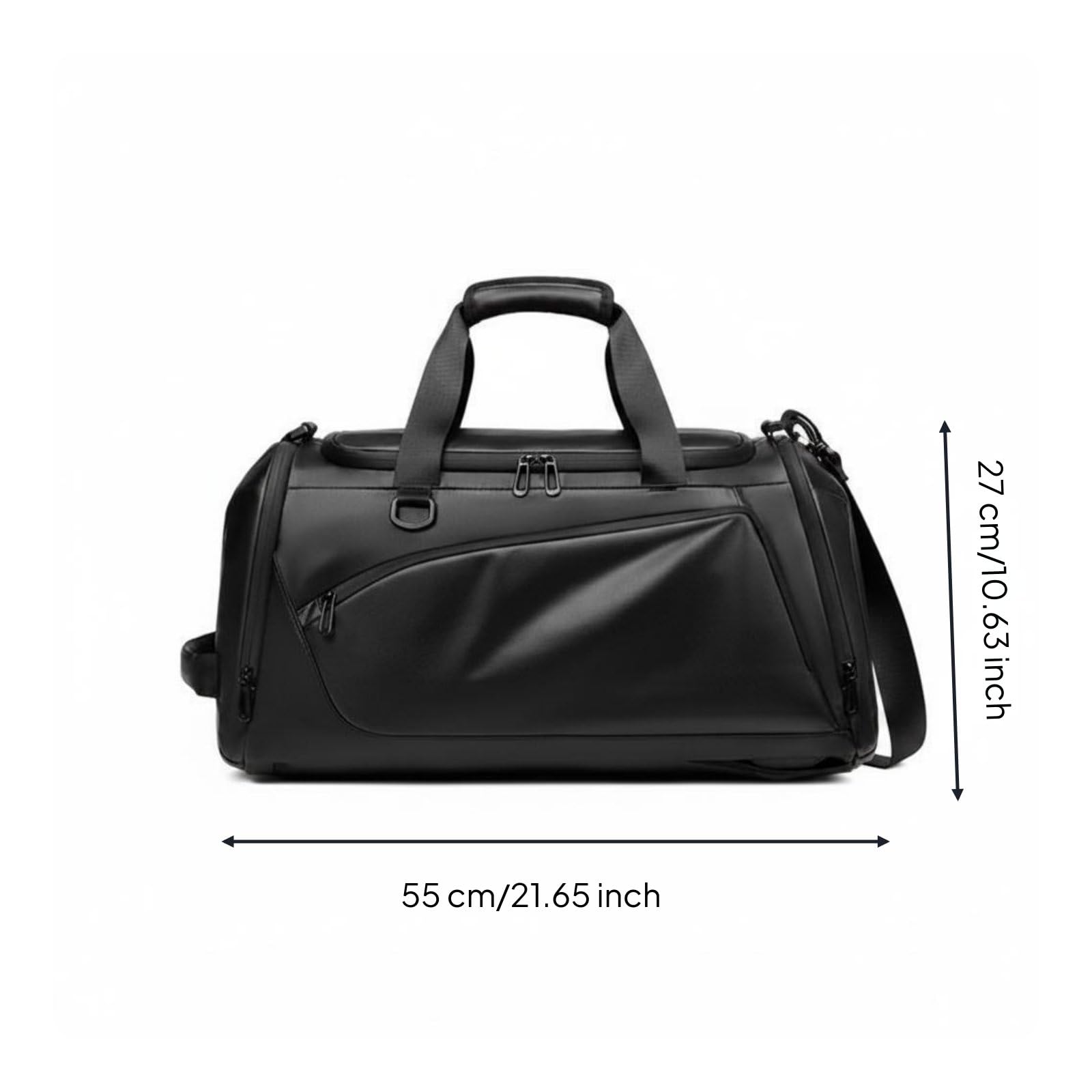 Bolso Viaje Gran Convertible en Mochila Gran Capacidad Bolsa Escapadas Cortas Multifunción Múltiples Bolsillos para Entrenamiento