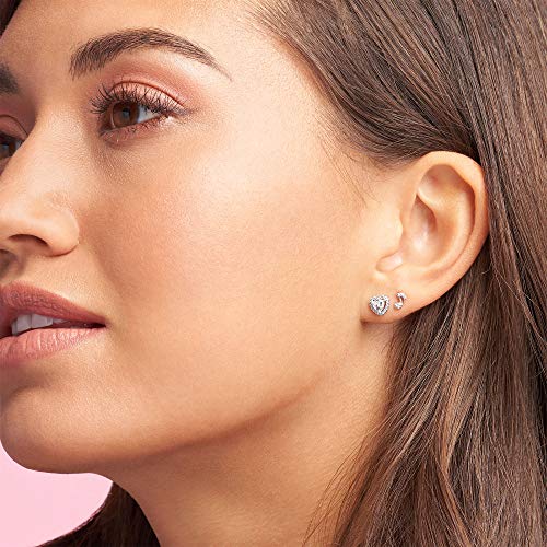 PANDORA Elevated Heart Stud Earrings - Timeless Earrings for Women - Great Gift - Made with Sterling Silver & Cubic Zirconia - With Gift Box3