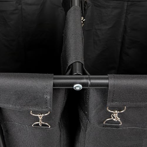 Household Essentials 3-Bag Rolling Laundry Sorter, Black by Household Essentials - Used condition - Image 8