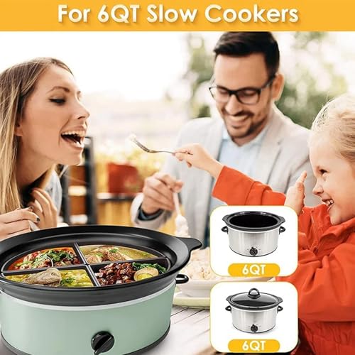 Slow Cooker Trennwand – Einlagen für Eintöpfe | wiederverwendbare, spülmaschinenfeste Silikon-Trennwand, Kochgeschirr-Einlagen