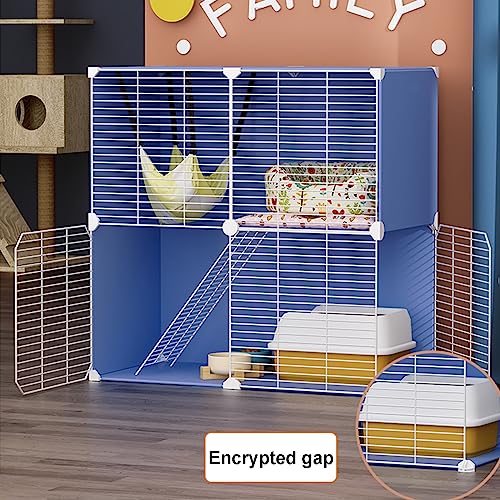 Cage pour chat bleu de 71 cm et enclos modulable intérieur pour chaton