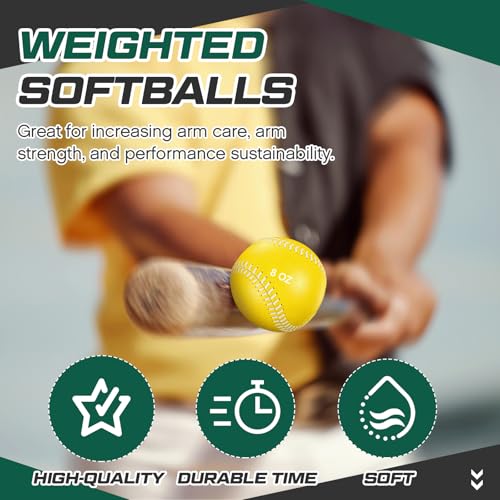Image of Arrowbash Weighted Softball Training Balls Bulk Set