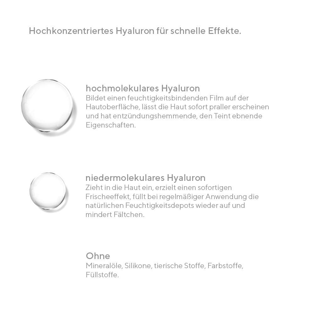 hyapur Amulki z kwasem hialuronowym 7 x 1,5 ml z wysoko skoncentrowanym kwasem hialuronowym dla jędrnej i jędrnej skóry, do twarzy, szyi i dekoltu