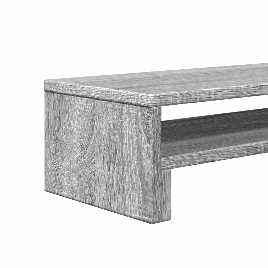 Mangloder Monitorständer Grau Sonoma 54x22x15 cm Holzwerkstoff mit Stauraum für Arbeitsplatz Ergonomie und Kabelmanagement für Homeoffice und Büro